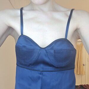 Proenza Schouler Dark Blue Bustier-Style Top (Size 4)